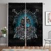 Vikings Odins Ravens Muninn Home Interior Curtains 2 Pieces Shades Curtains for Living Room Curtain Partition Tulle for Bedroom