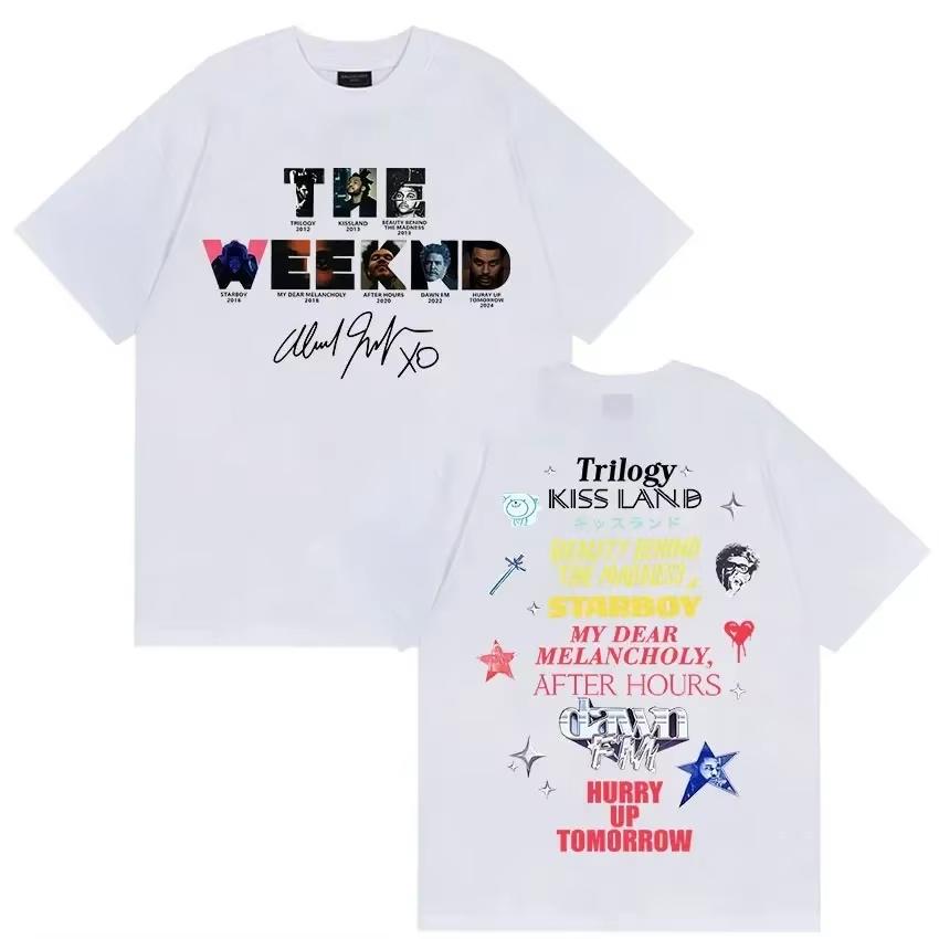 Рэп-исполнитель The Weeknd Поторопись Завтра Тур Графическая Футболка Популярная Хип-хоп Свободная 100% Хлопок Футболка Унисекс Уличная Одежда Топ