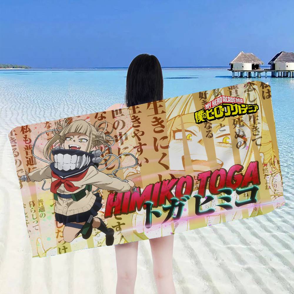 H-Himikos Toga My Hero AcademiaS Classic Big Microfiber Beach Towels Quick Dry Towel Sand Beach Towels Pool Towel for Travel Swim