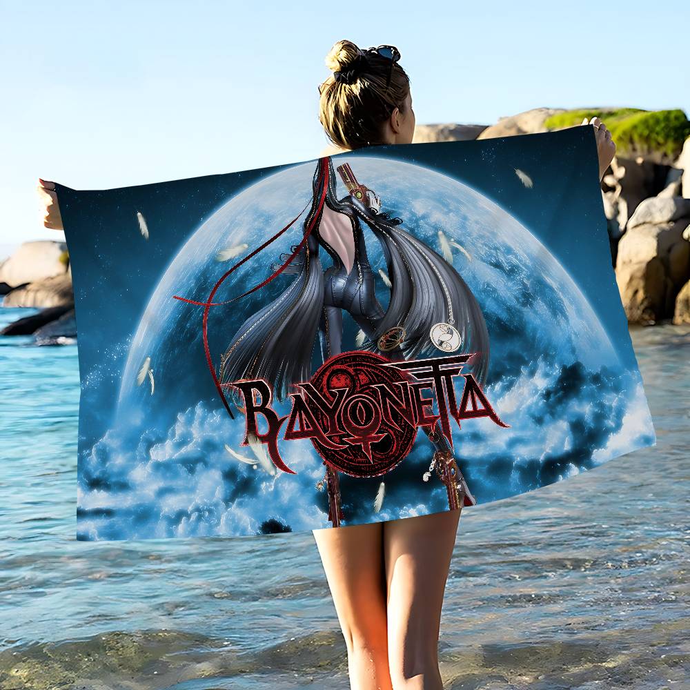 Игровое полотенце Bayonetta из микрофибры для пляжа, впитывающее, быстросохнущее, мягкое, для йоги, плавания, курорта, альпинизма