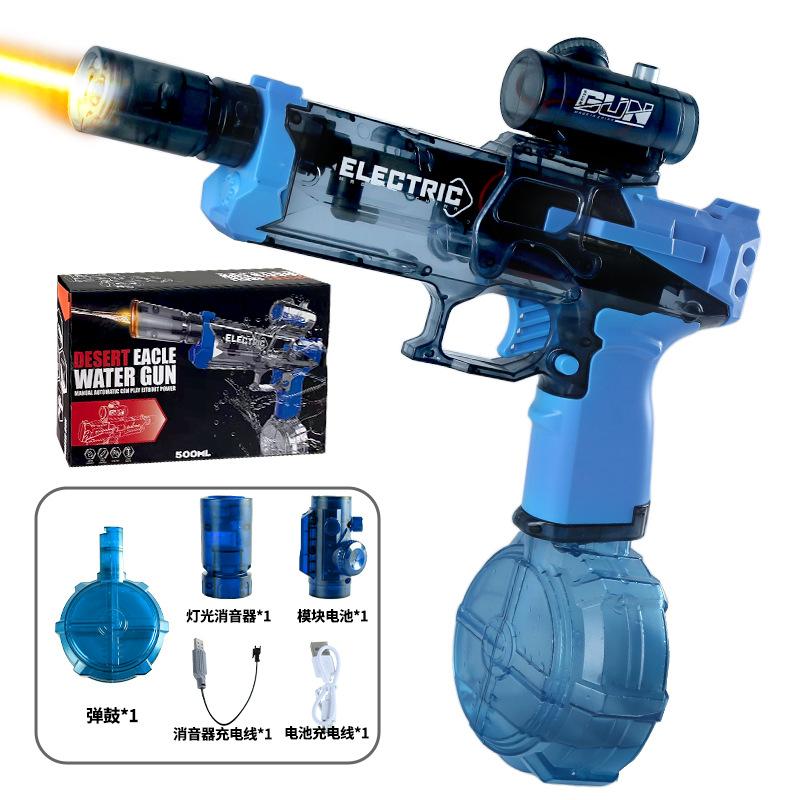 Firelight Ice Mouse Electric Continuous Fire Toy Water Gun Hand-integrated Linkage Return-to-chamber Pulse Flame Light Children's Toy