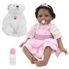 55 см кукла-реборн мягкая улыбающаяся кукла-девочка игрушка детская игрушка в подарок с соской детская бутылочка