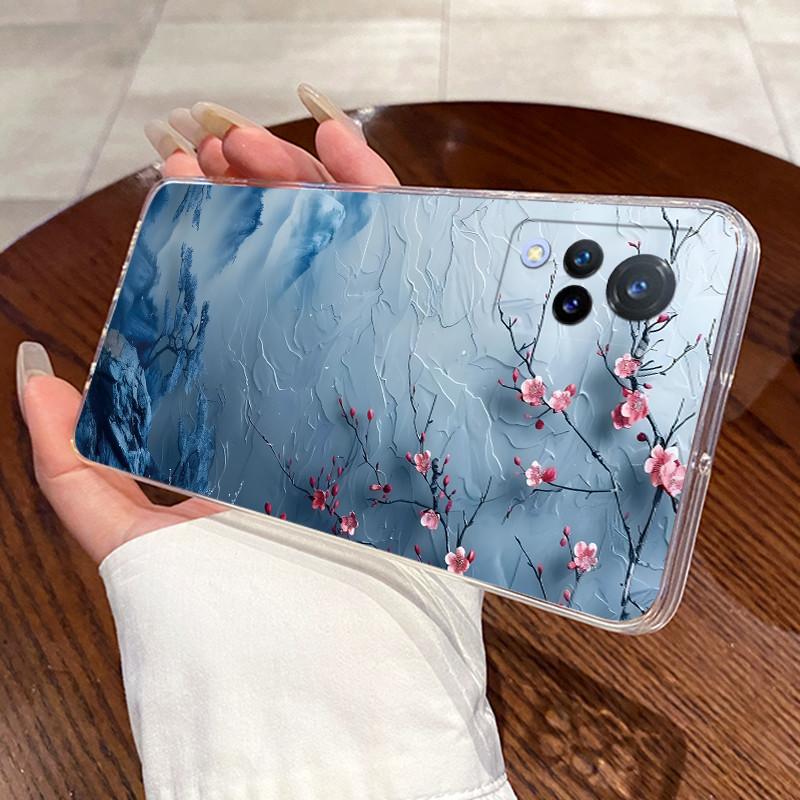 Чехол для Vivo V21 / Vivo V21E / vivo Y73 4G 2021 Прозрачный Силиконовый Гелевый Мягкий ТПУ Задняя Крышка Милый Кролик Кошка Динозавр Чехол для Телефона