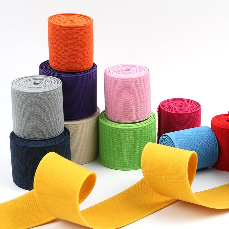 Цветная Утолщенная Эластичная Резинка Широкая Эластичная Лента Плоская Детская Одежда Брюки Талия Резинка Аксессуары Белый