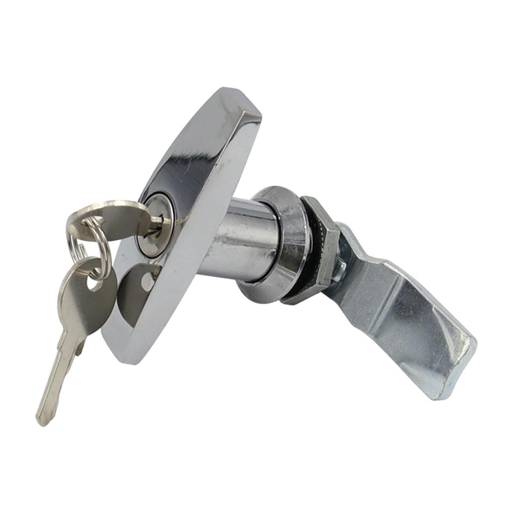 Anti-Theft T-Shape Handle Lock with Keys Garage Door Trailer Fixing T Handle Industrial Cabinet Keyed Lock Caravan Canopy Locks