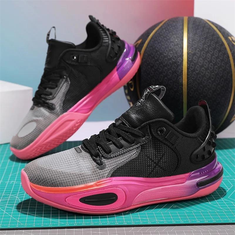 Мужские новые баскетбольные кроссовки, нескользящие, удобные, спортивные, профессиональные, дышащие, амортизированные, высококачественные баскетбольные ботинки