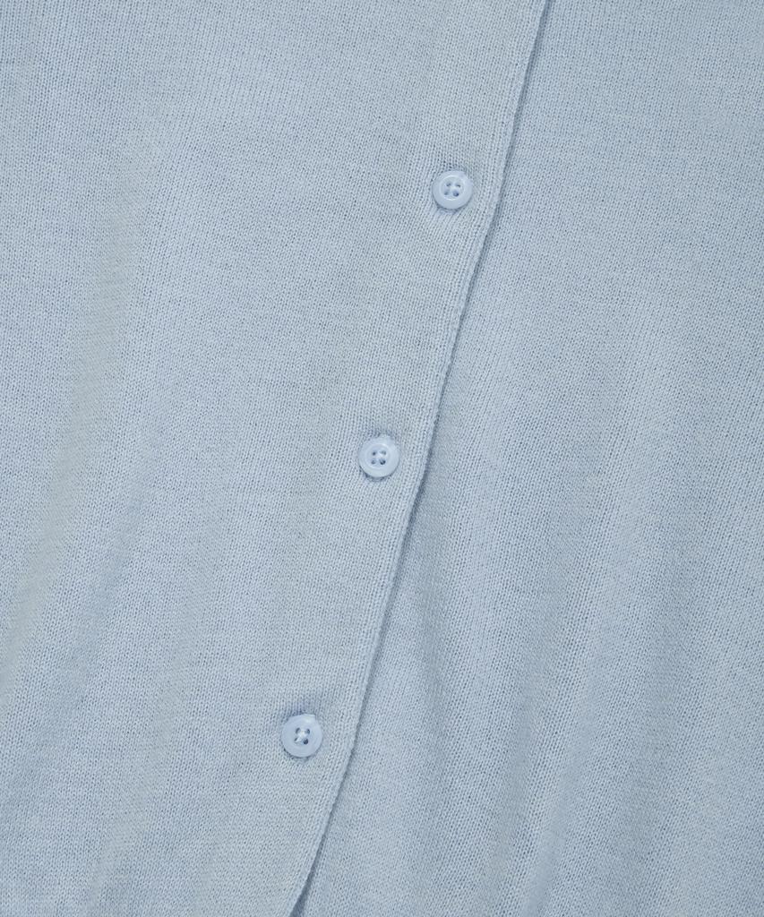 COVERNAT WOMAN Basic Round Wool Knit Cardigan Light Blue