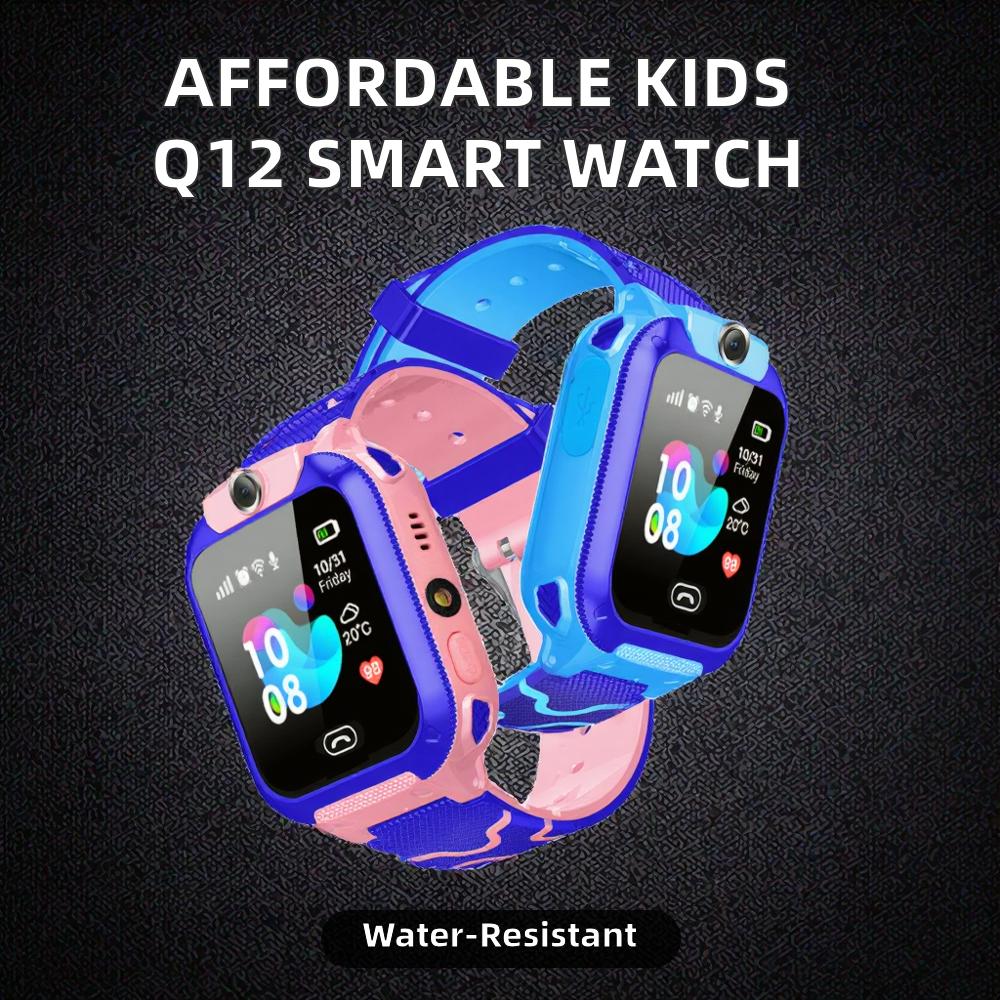 Q12 Kids Smart Watch IP67 Waterproof IPS Display Sleep Tracker Square Shape Android System