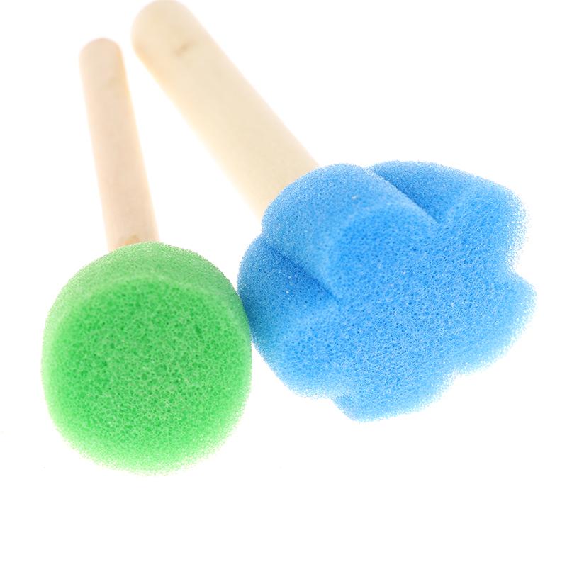 Kids Toddler Sponge Stamp Brush Kits Flower Drawing Toys For Children Paint Art