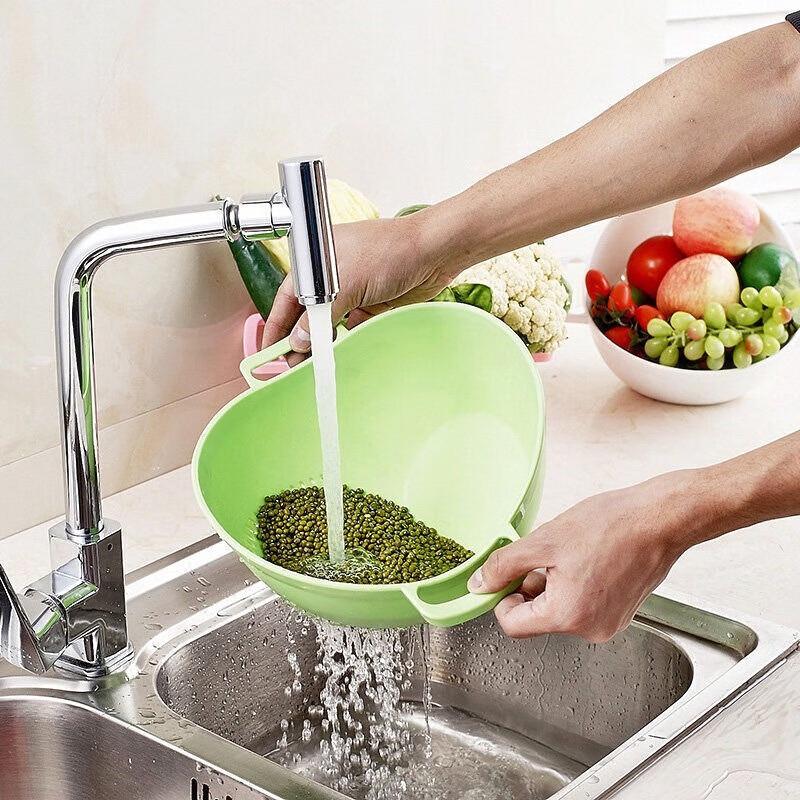 CHAHUA A35002 Double-Layer Plastic Drain Basket