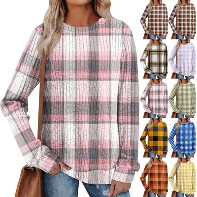 Женский принт Легкий Топ с круглым вырезом из матового хлопка