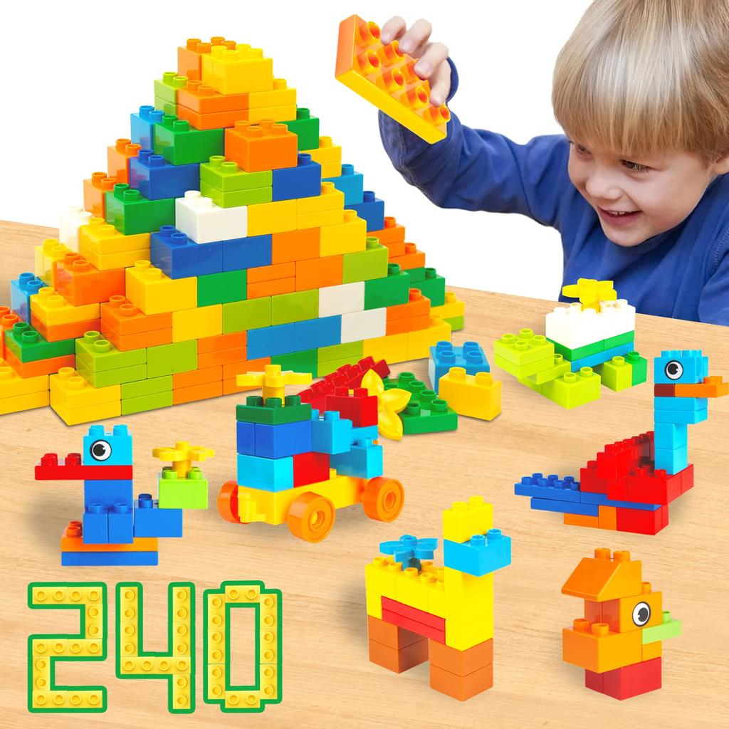 WYSWYG 240 Piece Creative Large Block Set Compatible with Lego Duplo Compatible with Anpanman Blocks Compatible with Duplo Additional Purchase