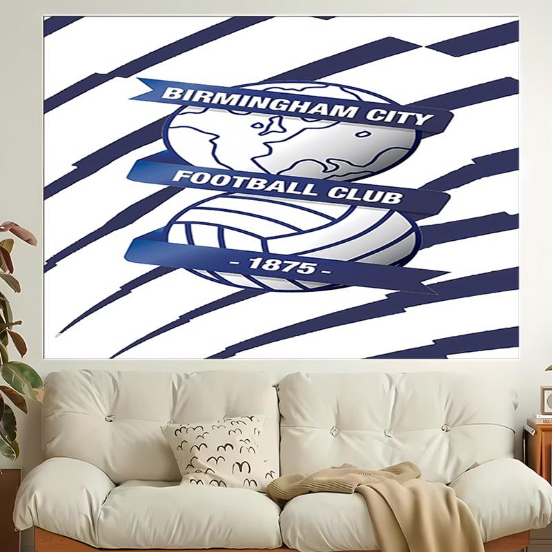1pc BIRMINGHAM CITY LOGO Tapestry, Living Room, Bedroom, Office, Party Decor, Ideal Festive Gift