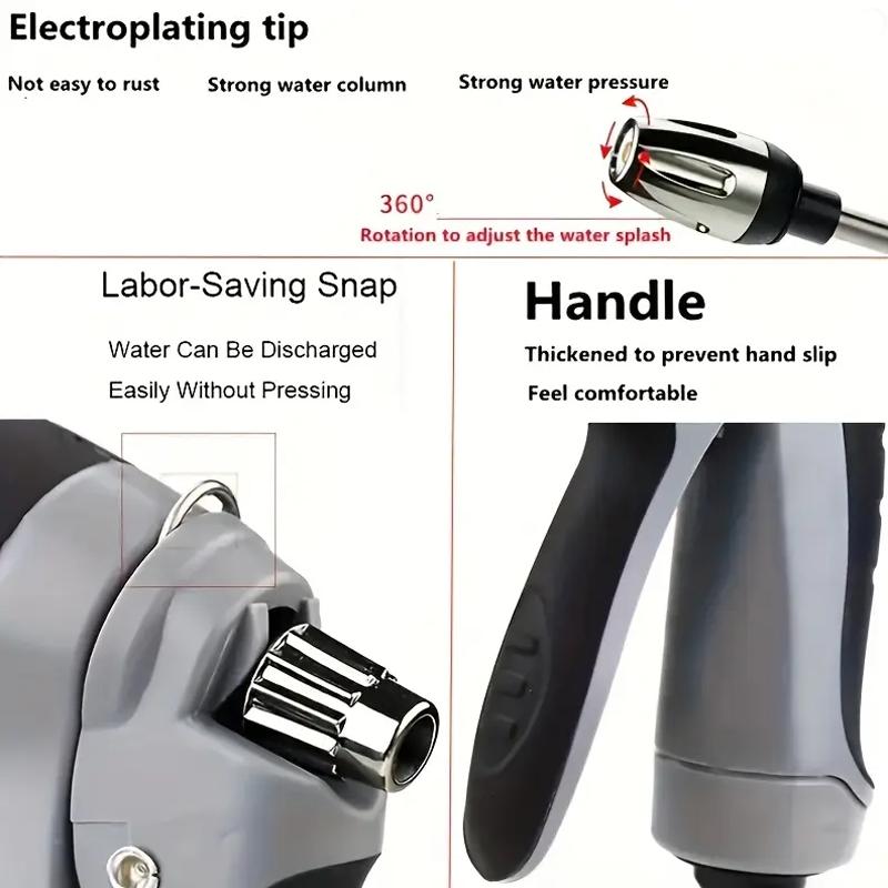 Portable high pressure car wash spray gun Long pole gun Car wash water gun Household car wash tool