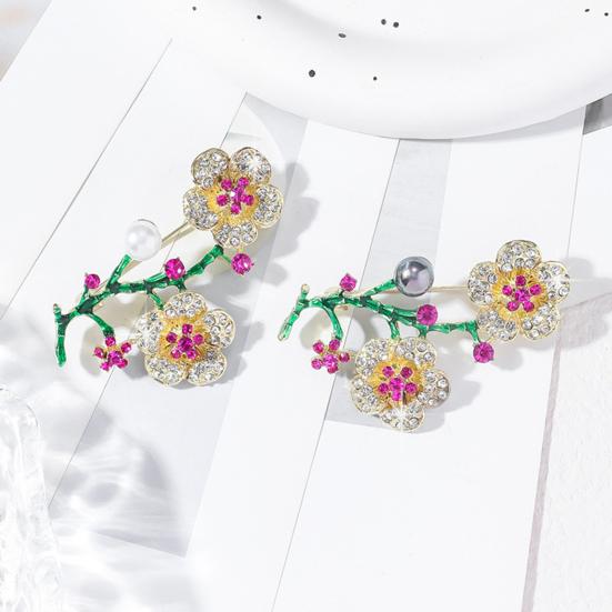 Brooch Pin Sparkling Rhinestones Inlaid Fine Craftsmanship Collar Pin Cardigan Hat Bag Clothing Decoration