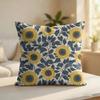 Sunflower Pattern Cushion Cover Silky Short Plush Invisible Zipper Dustproof Sofa Pillow Case For Home Decor