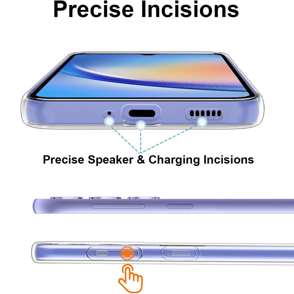 Прозрачный силиконовый чехол для телефона Samsung Galaxy A07 A17 A16 A06 A56 A36 A26 A55 A35 A25 A15 A05 s A54 A34 A24 A14 Ультратонкая крышка