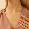 Корейская Индивидуальность Креативный Дизайн Чувство Крылья Любовь Цепочка на Ключицу Нишевое Ожерелье Женское Летнее Премиальное Ожерелье