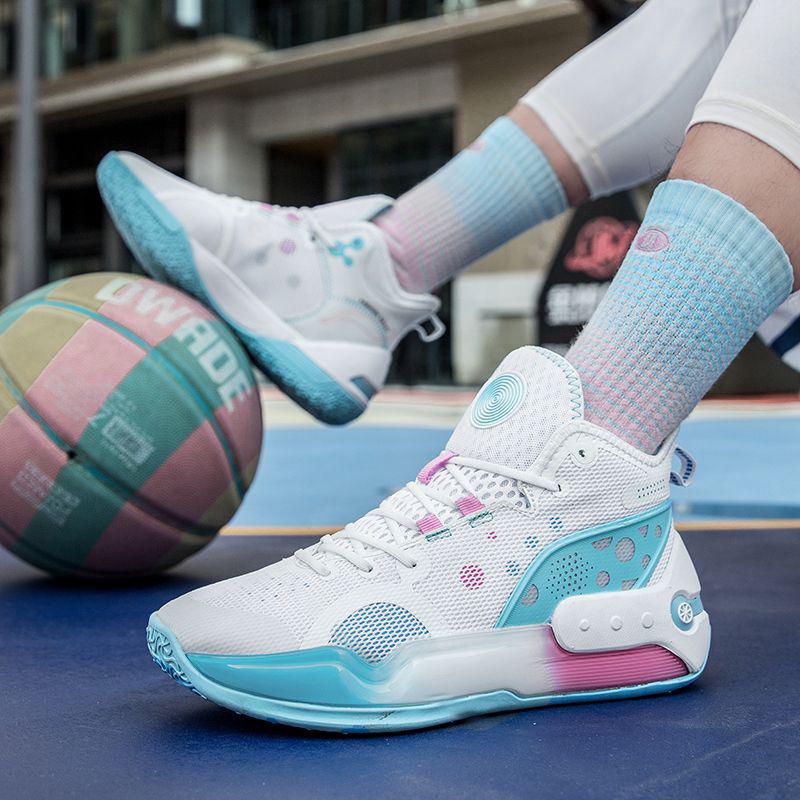 Осенние Нескользящие Амортизирующие Легкие Баскетбольные Кроссовки - Износостойкие и Дышащие, Универсальные для Студентов со Светящейся Деталью
