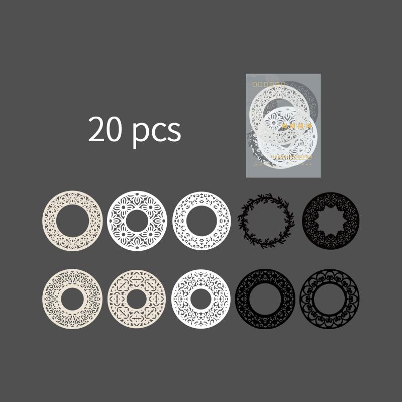 20 pcs/pack Hollow out window Style DIY Scrapbooking accessories Decorative Diary Album Junk Journal Supplies
