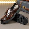 Дизайнерские мужские туфли с кисточками и узором под аллигатора, увеличивающие рост, мужские лоферы слипоны для свадебной вечеринки, Zapatos Hombre, обувь