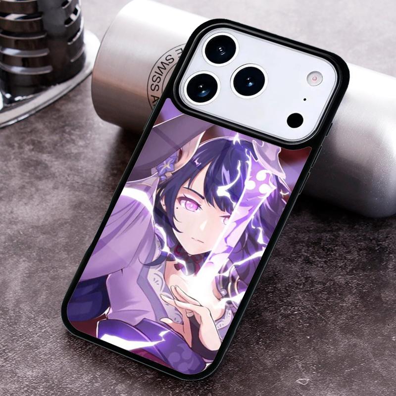 Чехол для телефона Raiden Shogun Baal Genshin Impact для iPhone 17 16 15 Pro Max Air 14 13 12 11 Plus Ударопрочный Capa Cover