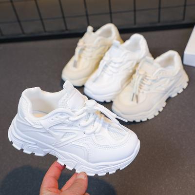 Маленькие белые туфли универсальные детские дышащие кроссовки для пап 2025 лето новые для девочек ins спортивная обувь для мальчиков кроссовки для бега