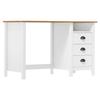 VidaXL Desk Hill with 3 Drawers 120x50x74 Cm Solid Pine Wood 288998