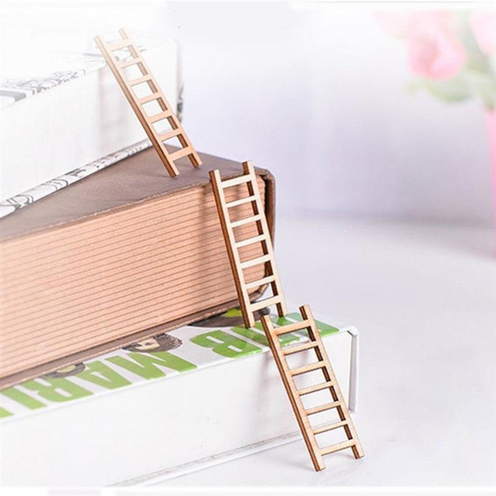 Принадлежности Ручная работа Миниатюрная деревянная лестница Домашнее украшение Садовое украшение Микроландшафт