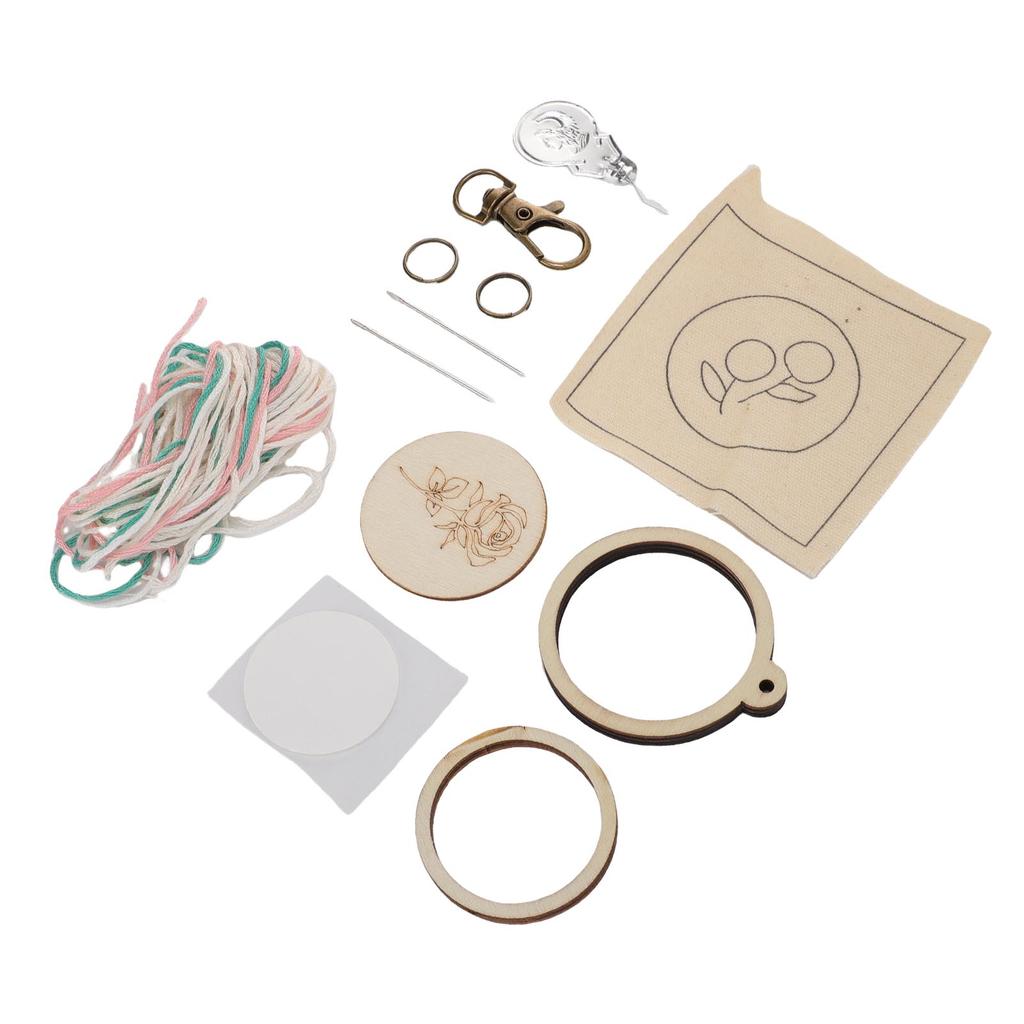 Мини Деревянный Вышивальный Пяльцы Брелок Маленькое Кольцо Крошечные Материалы для Изготовления Ювелирных Изделий для Подвески-Сережки Круглый