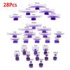 28Pcs Car Body Removal Tools Glue Tabs Dent Lifter Tools Dent Puller Removal Tool For Auto Body Paintless Dent Repair Glue Tabs