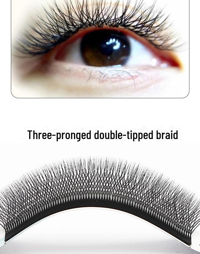 Натуральные, мягкие W-образные цветущие ресницы клевера состоят из пучка из 6 переплетенных между собой ресниц, что предотвращает распускание корней.