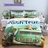 Trash Truck Pattern Bedding,Quilt Set Quilt Cover Pillowcase Home Birthday Gift(1 * duvet cover + 2 * pillowcase, without core)
