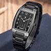 WWOOR New Top Brand Men Black Fashion Luxury Casual Watch Square Quartz Business Waterproof Wrist Watches Relogio Masculino