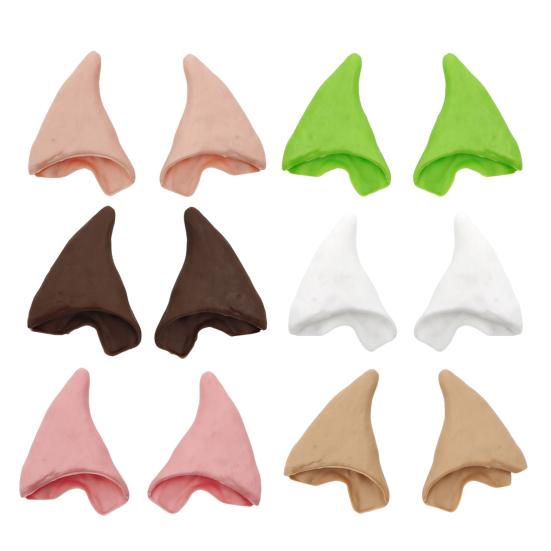 1 пара искусственных эльфийских ушей, латексные уши для косплея, многоразовые заостренные уши фей-пикси для костюмированных вечеринок, аксессуары, реквизит для фотобудки