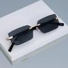 New Fashionable Retro Square Glasses for Women and Men Frameless Simple and Versatile Decorative Glasses