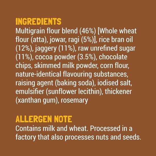 Slurrp Farm No Maida No Refined Sugar Choco Ragi Cookies | Healthy Cookies Biscuit Made With Multigrains | 80g