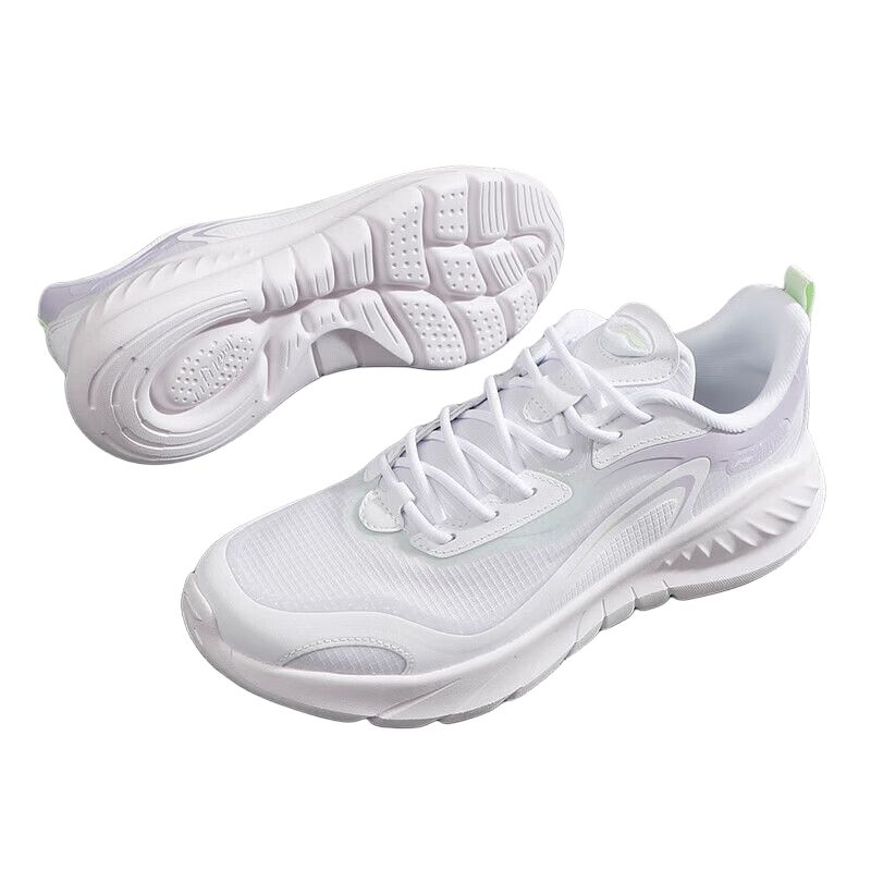Li-Ning Comfortable Simple Non-Slip Wear-Resistant Low-Top Casual Running Shoes Women Sneaker White ARSU106-2