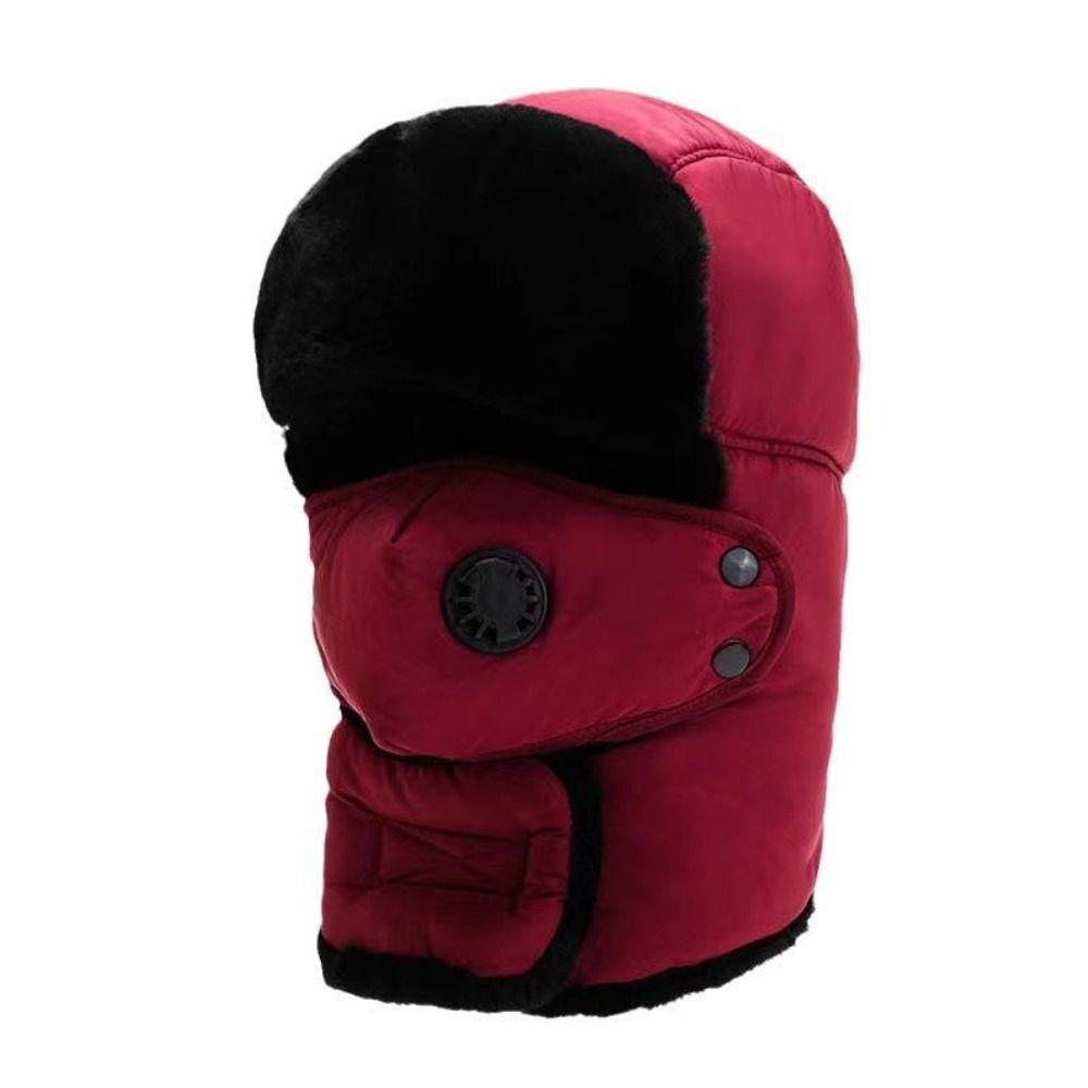 Thick Bomber Hat Warm Winter Hat Outdoors Beanie Russian Caps for Men Women
