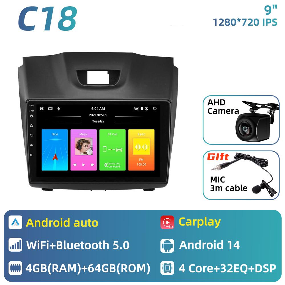 Car Multimedia For Chevrolet S10 Isuzu DMAX D-Max 2014 - 2018 Android Car Radio Player Carplay Auto GPS Navigation Stereo 2 Din jr2