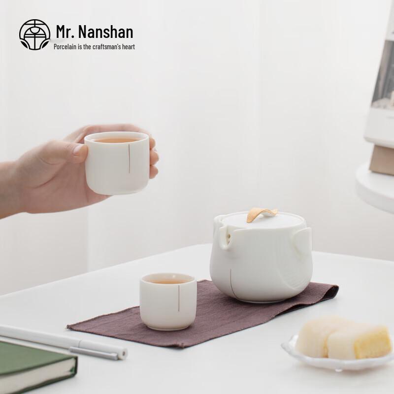 Nanshan Mr. Japanese Portable Ceramic Tea Set (1 Pot, 2 Cups)