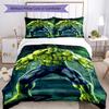 3pcs Custom Name Hulk Bedding Set Duvet Cover Closure Includes 1 Duvet Cover & 2 Pillowcases, Soft and Comfortable for All Seasons.