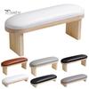 DIY Nail Art Hand Rest Wood Stand Soft Sponge Filling Solid Color Faux Leather Pillow Wrist Support Professional Manicure Palm Arm for Salon Tool