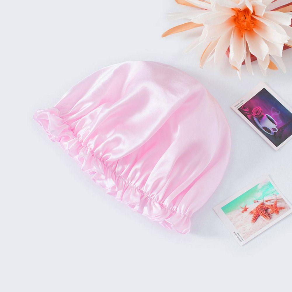 Elastic Large Silk Sleeping Cap Fashion Hair Loss Hats New Women Hair Bonnets