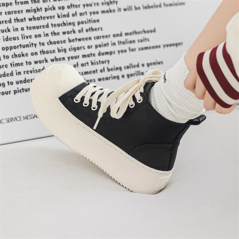 Туфли Дерби с большой головой и перевернутой головой, мужские новые, толстая подошва, увеличивающая высоту, высокие туфли для доски, модная мужская пара 55427-J