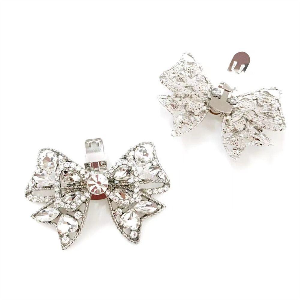 1 шт., зажимы для обуви с бантом, украшение для обуви невесты с кристаллами, роскошная пряжка с подвеской на высоком каблуке