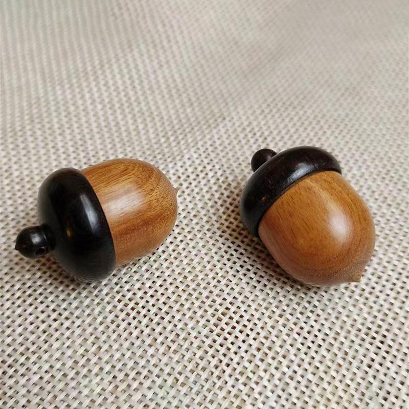 1Pc Mini Pill Case Solid Wood Bottle Holder Sandalwood Rescue Container Storage Box Pill Case Container Pill Box Key Chain