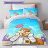 SpongeBob Cartoon Pattern Bedding Home Decoration Birthday Gift ( 1 duvet cover + 2 pillowcase, without core),fan merchandise.