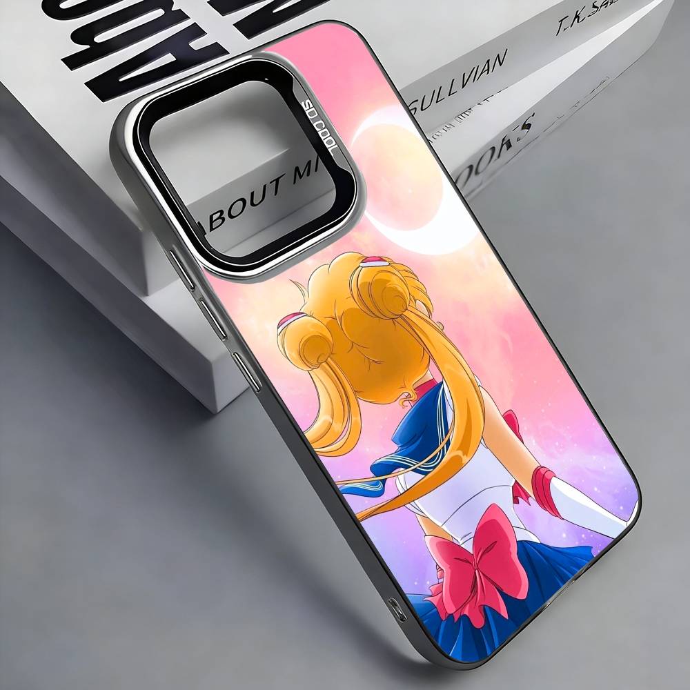 S-Sailor M-Moons Цветной Серебристый Задний Чехол Для Телефона Для IPhone 17 16 15 14 13 12 11 Plus Pro Max Plus