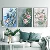 И принты, настенные панно для украшения гостиной, искусство, скандинавский домашний декор, абстрактная картина на холсте, настенные художественные цветочные постеры без рамки
